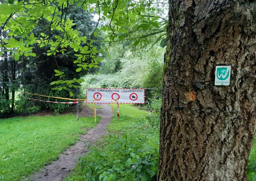 Nach Regenfällen: Teile des Wiedwanderwegs gesperrt