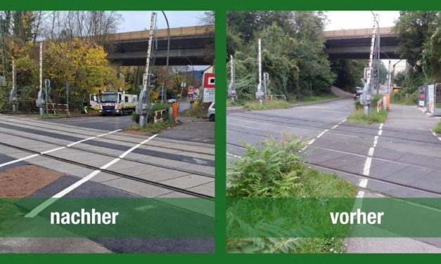 Bahnübergang in Pfaffendorf besser befahrbar