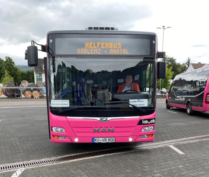 Hilfe aus Koblenz für das Ahrtal – Über 1.400 Personen nutzten Helfer-Shuttle der koveb