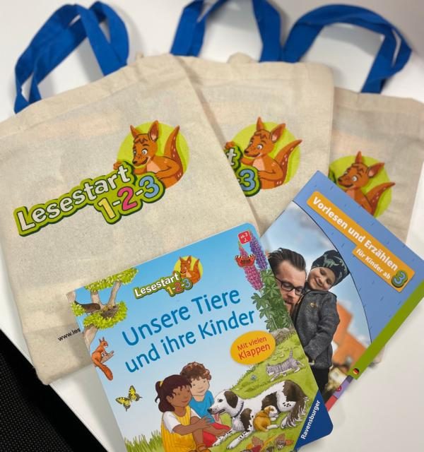 Lesestart-Set 3 für Dreijährige in der Stadtbibliothek