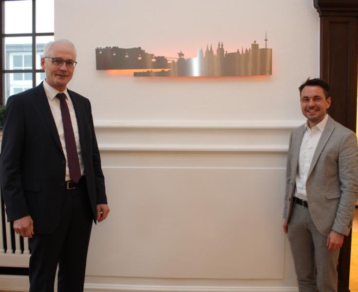 Neuer Hochschulpräsident zu Gast im Rathaus