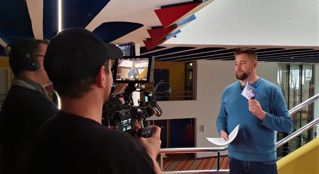 Dreharbeiten in der Stadthalle