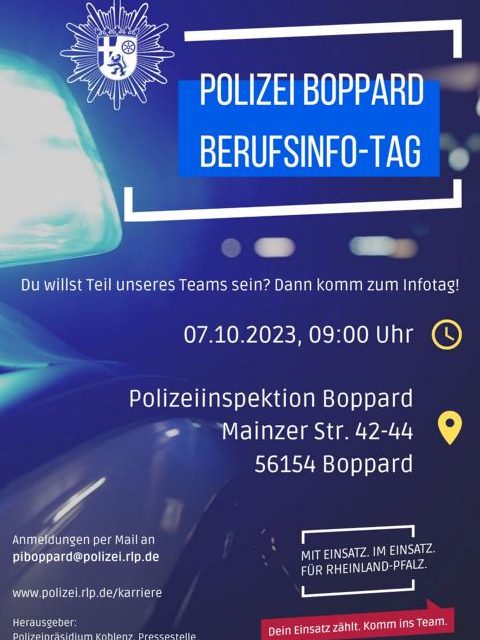 Berufswunsch Polizist/in? Polizei Boppard gewährt Blick hinter die Kulissen