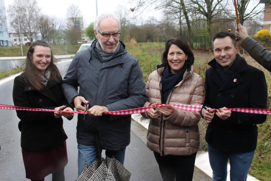 Offizielle Freigabe des Kreisverkehrsplatzes Kurt-Schumacher-Brücke