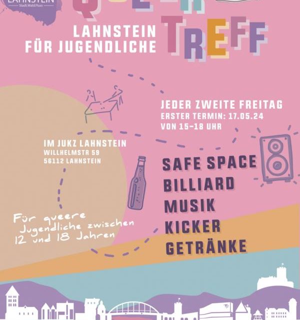 Queertreff ist neues Angebot im Lahnsteiner Jugendkulturzentrum