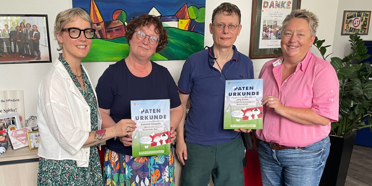 Ehrung neuer Spielplatzpatenschaften in der Goldgrube und Horchheim