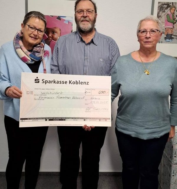 Arbeitskreis Senioren übergibt Spende von 600 Euro an den Förderverein Frauenhaus