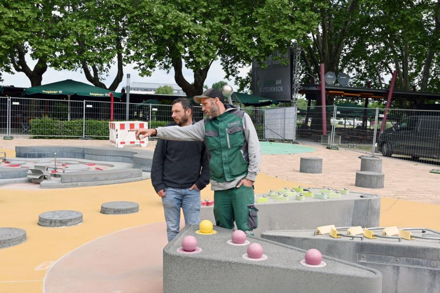 Defekt am Wasserspielplatz am Deutschen Eck noch nicht behoben