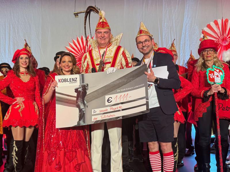 Närrischer Glanz im Atrium: Oberbürgermeister empfängt Koblenzer Tollitäten