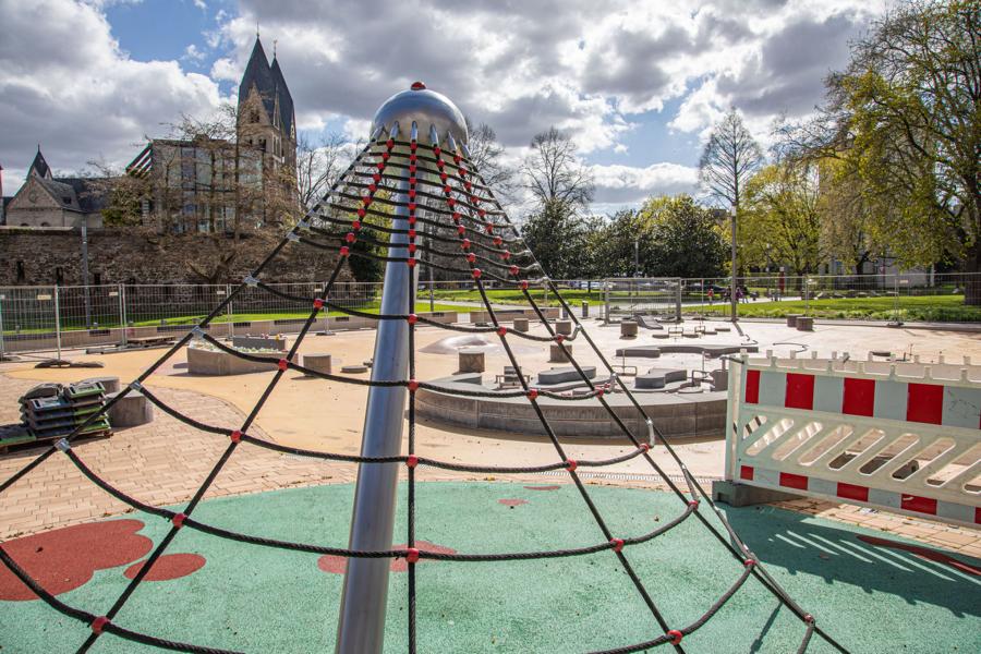 Vorbereitungen für Wiedereröffnung des Wasserspielplatzes in Koblenz laufen