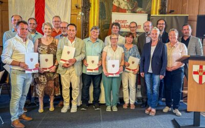 Sportehrennadel und Sportplakette der Stadt Koblenz verliehen