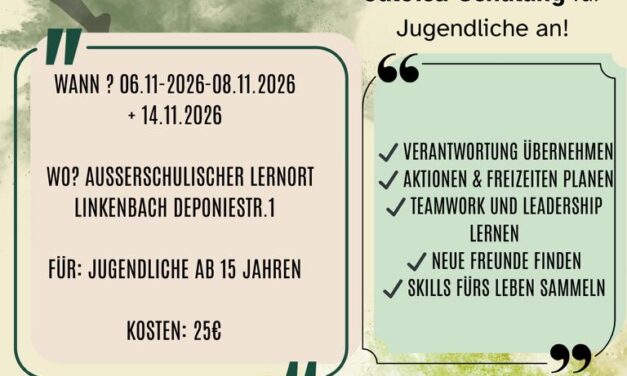 Anmelden und fit machen für die Jugendarbeit!