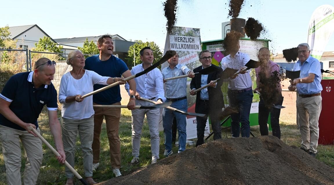 Spatenstich für den Uferpark in Lützel –  Neuer Landschaftspark verbindet Bewegung, Begegnung und Erholung