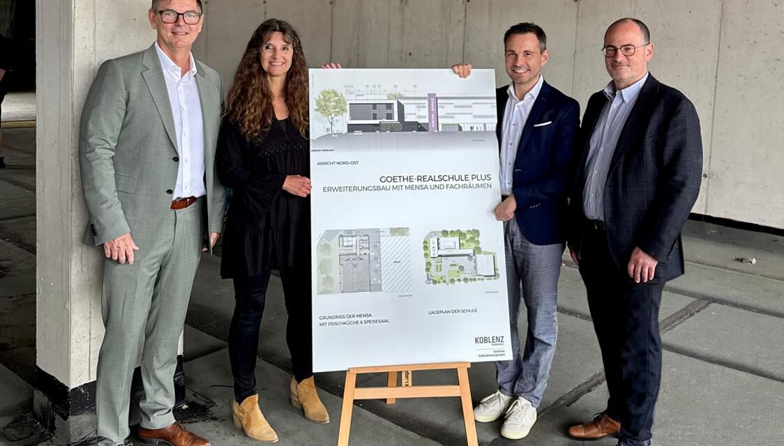 Richtfest für den Erweiterungsbau der Goethe-Realschule plus gefeiert