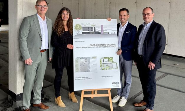 Richtfest für den Erweiterungsbau der Goethe-Realschule plus gefeiert