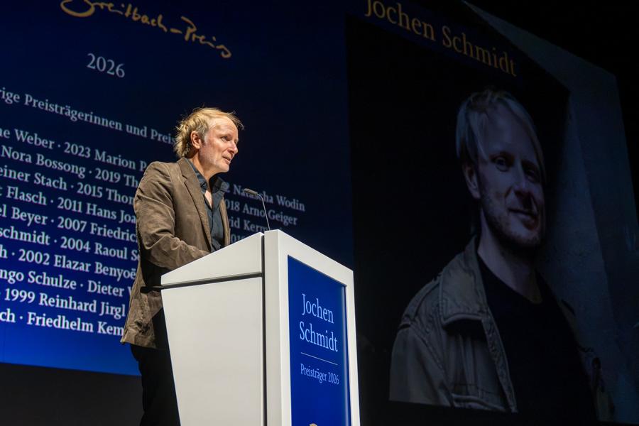 Feierliche Verleihung des Joseph-Breitbach-Preis 2026 an Jochen Schmidt im Theaterzelt auf der Festung Ehrenbreitstein