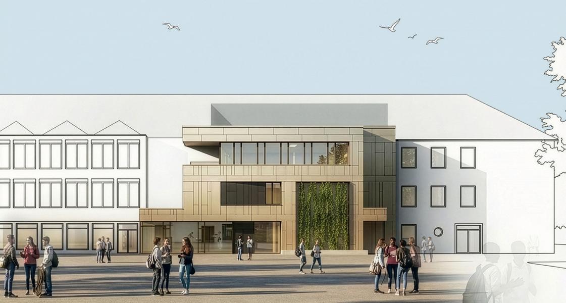 Bauarbeiten an der Clemens-Brentano-Overberg Realschule plus schreiten voran
