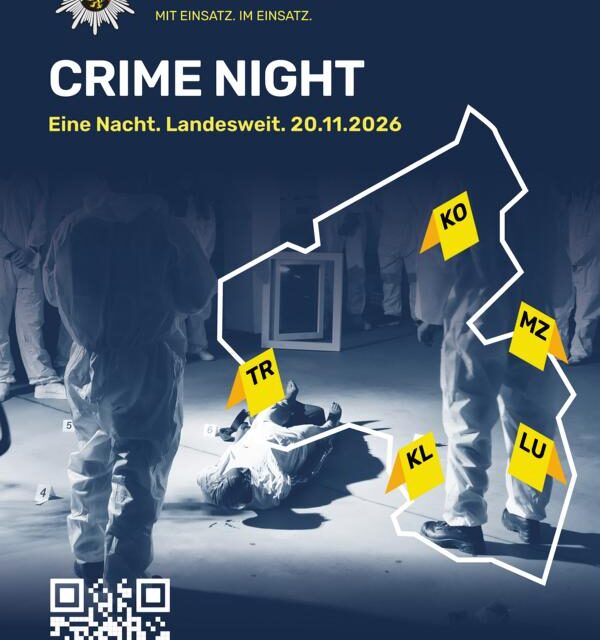 Polizei Rheinland-Pfalz lädt zur dritten landesweiten „Crime Night“ ein